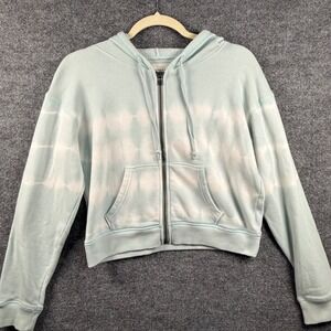 VSCO American Eagle Womens Small Tie Dye Cropped Zip Up Hoodie Y2K Spring Beachy